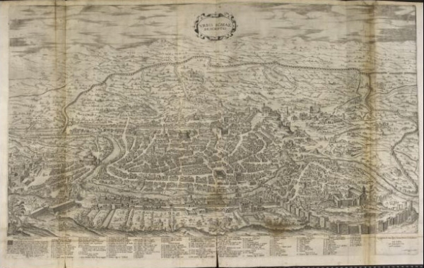 13. Hugues Pinard, Plan de la ville de Rome, 15558.