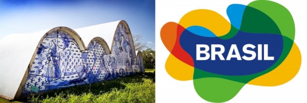Fig. 2.  Le curve dell’architettura di Nimeyer e del logo dell’Embratur (ente brasiliano per il turismo).